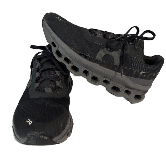 On Cloud Women Running Cloudtech Shoes Sneakers Flaws/Beater All Black Size 9.5 - Picture 1 of 10